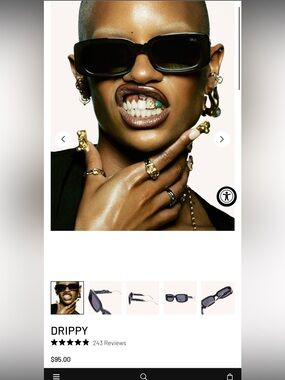 DEZI Drippy black sunglasses